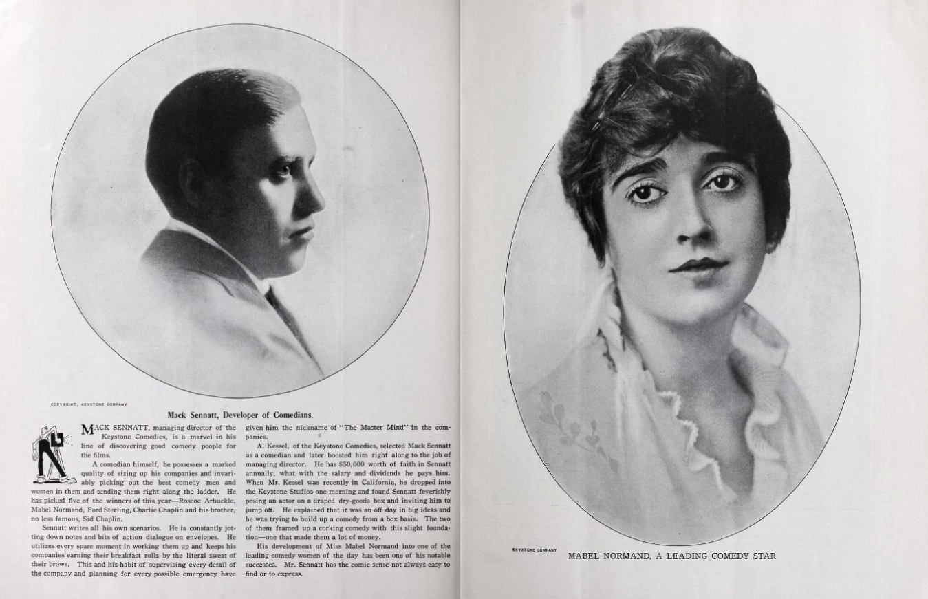 Two pages from July 1915's Film Fun magazine